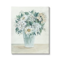 Stupell Industries Wildflower Daisies Floral Bouquet Arrangement Glass Vase Painting Gallery Wrapped Canvas Print Wall Art, Design by Cindy Jacobs
