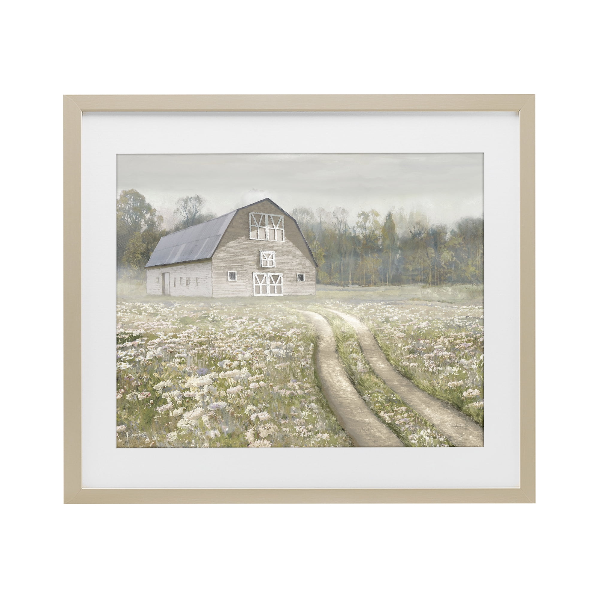Stupell Industries Wildflower Delight Barn Birch Framed Print Under Glass, design by Amber Sterling