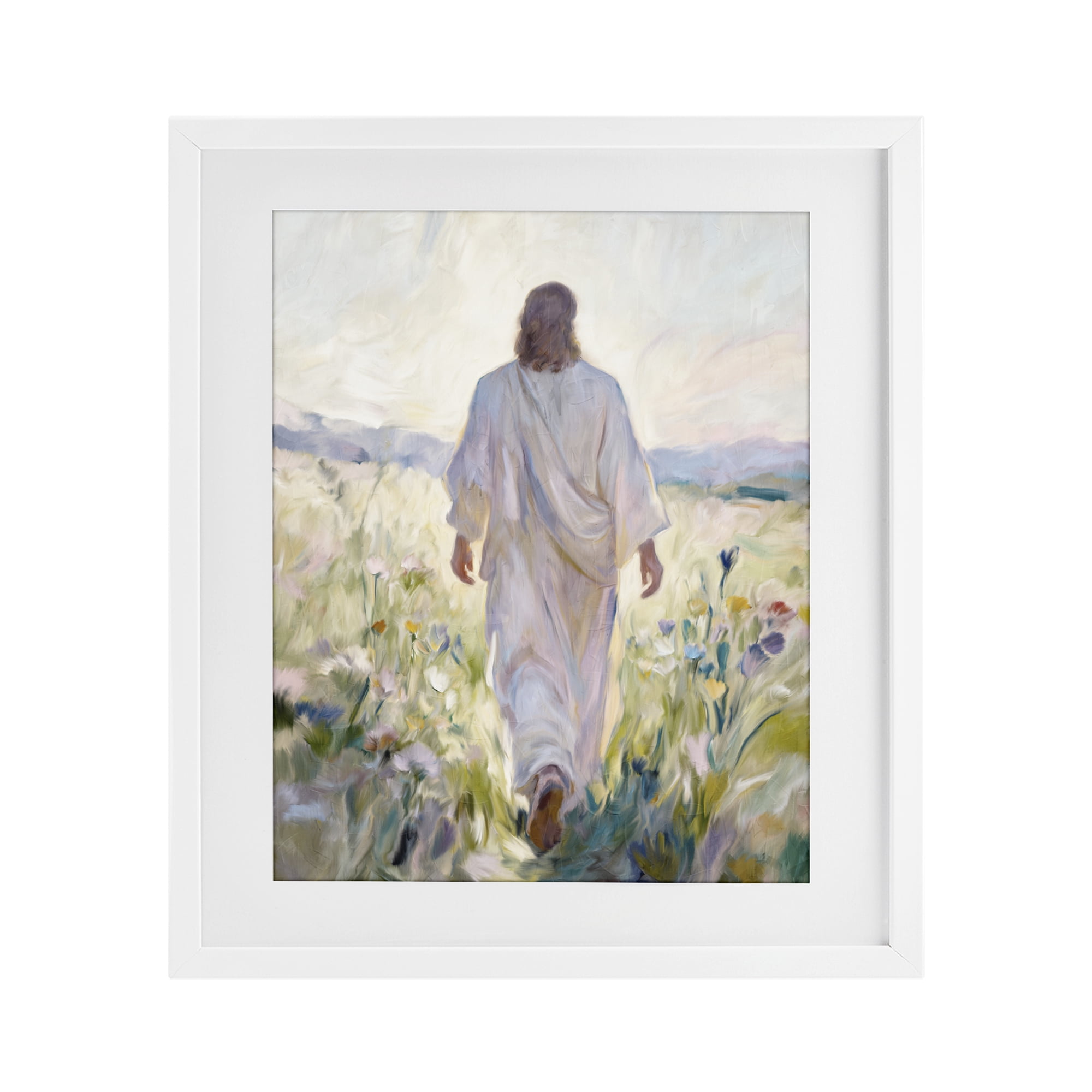 Stupell Industries Wildflower Faithful Follower White Framed Print Under Glass, design by Kim Allen