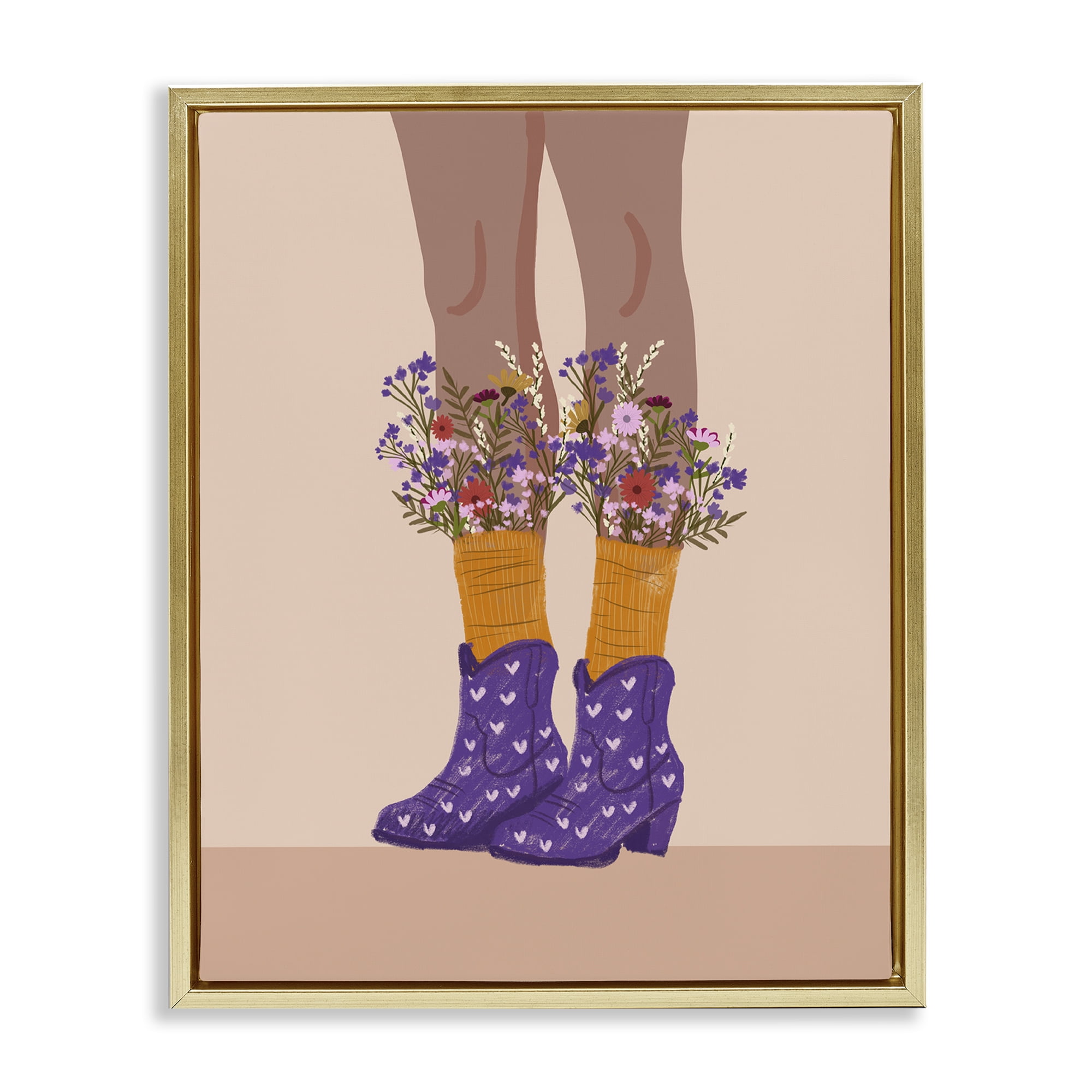 Stupell Industries Wildflower Fashion Illustration Novelty Painting