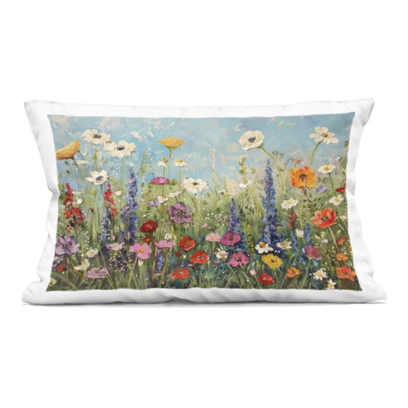 Stupell Industries Wildflower Field of Spring Blooms Decorative Printed Throw Pillow, design by Creative Studio, 14 x 7 x 20