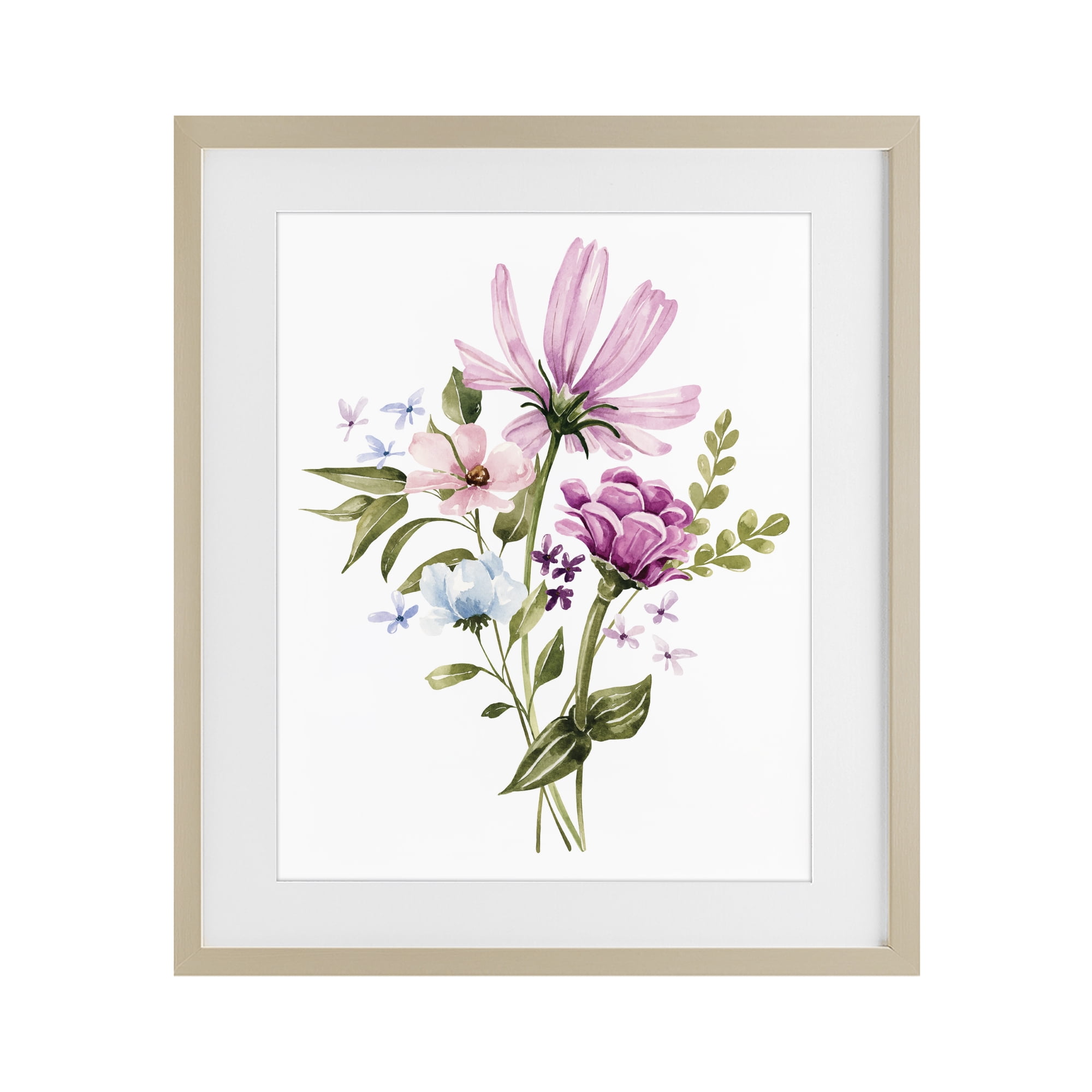Stupell Industries Wildflower Fields Floral Bundle Birch Framed Print Under Glass, design by Bethany Sandoval