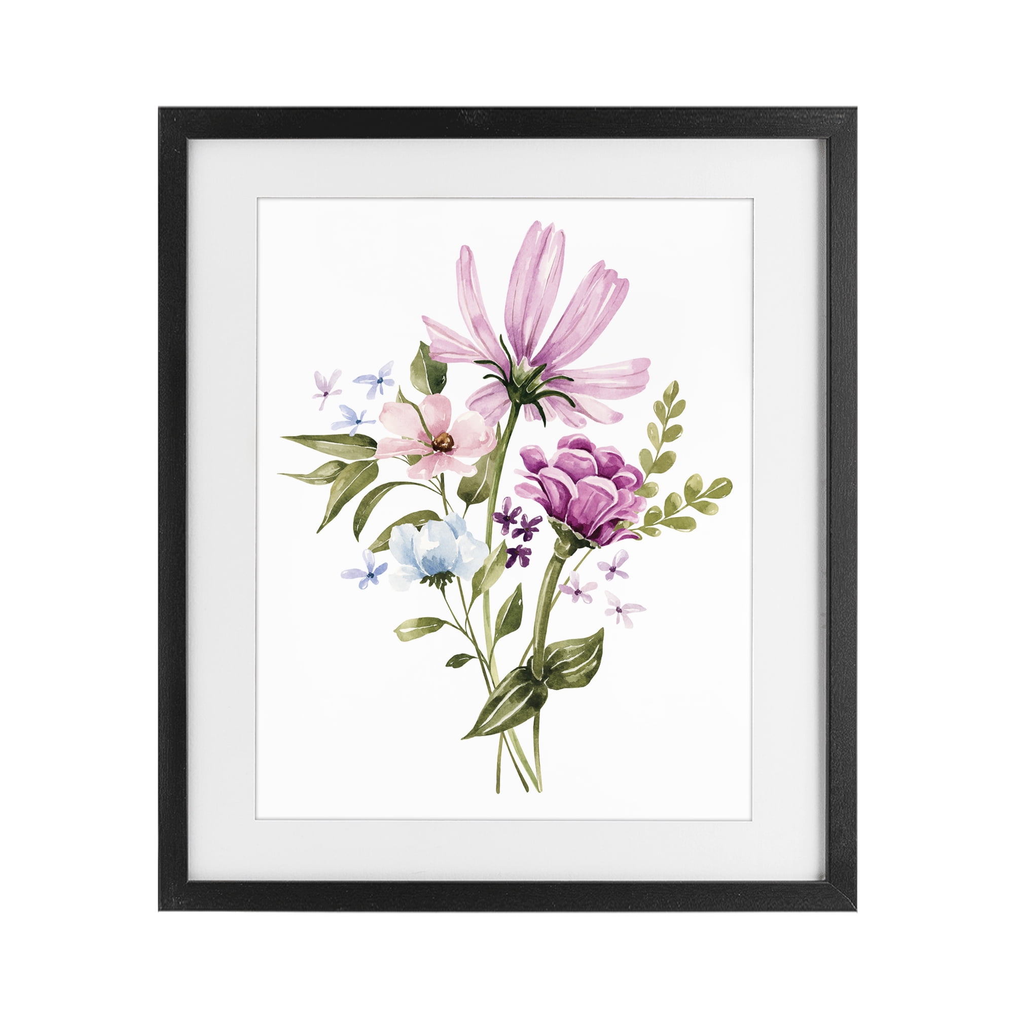 Stupell Industries Wildflower Fields Floral Bundle Black Framed Print Under Glass, design by Bethany Sandoval