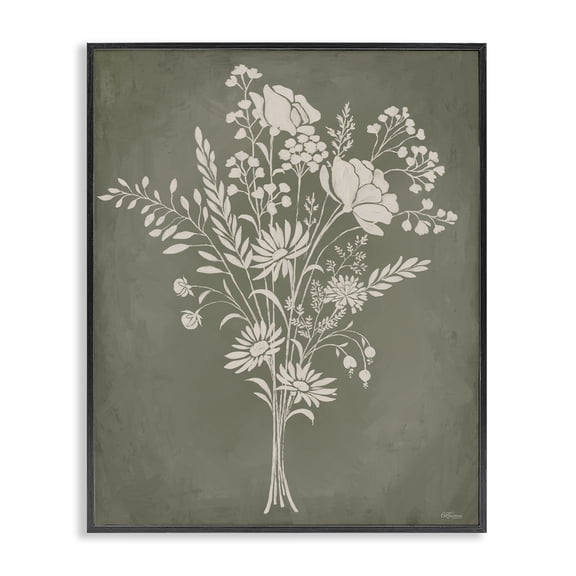 Stupell Industries Wildflower Impression Bundle Floral Painting Black Framed Art Print Wall Art, 11 x 14