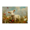 thumbnail image 1 of Stupell Industries Wildflower Lamb Portrait Canvas Wall Art design by LSR Design Studio, 24 x 36, 1 of 7