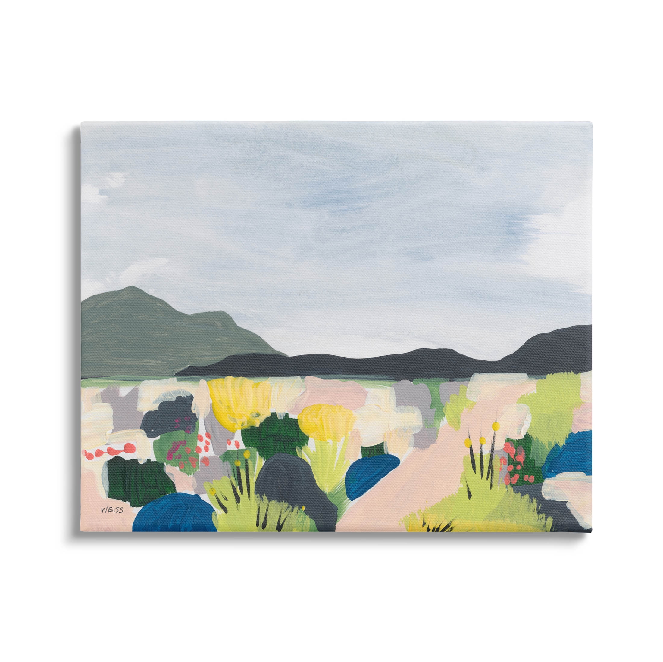 Stupell Industries Wildflower Meadow Scenery Painting Painting Gallery Wrapped Canvas Print Wall Art, Design by Jan Weiss