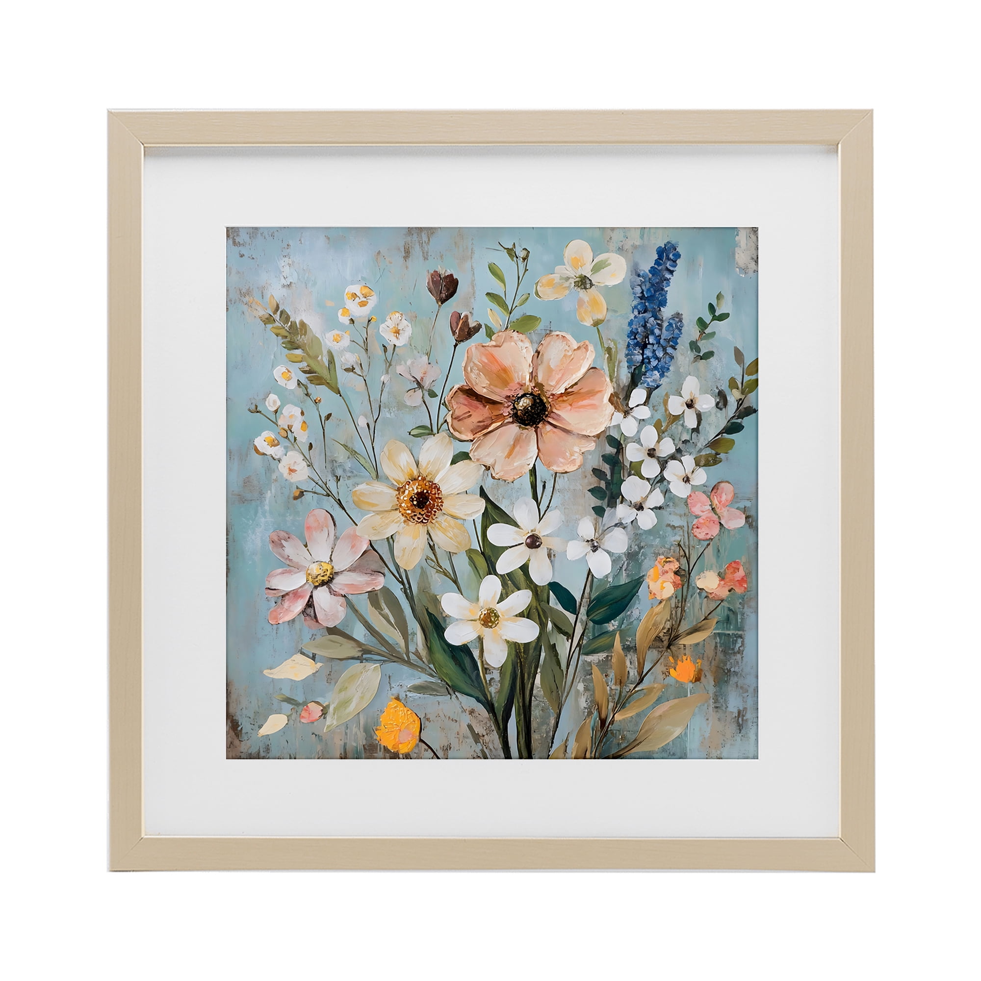 Stupell Industries Wildflower Mix Spring Bouquet Birch Framed Print Under Glass, design by Creative Studio