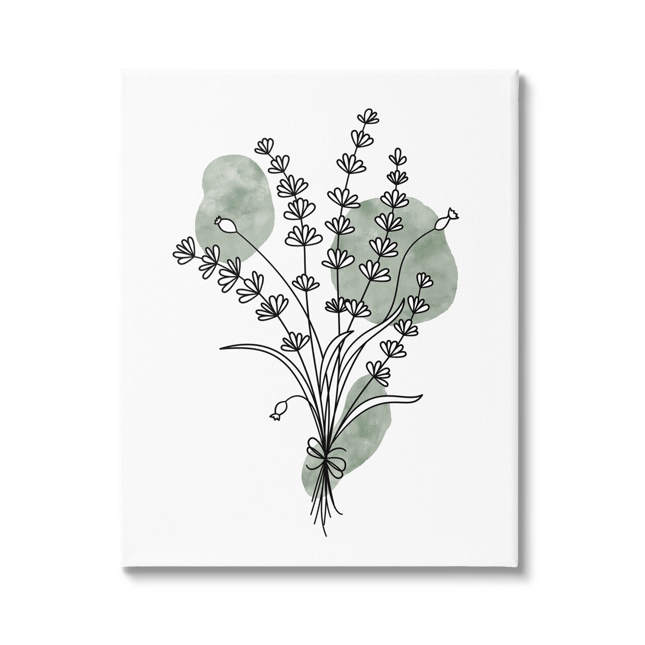 Stupell Industries Wildflower Outline Sprigs Graphic Art Gallery Wrapped Canvas Print Wall Art, Design by JJ Design House LLC