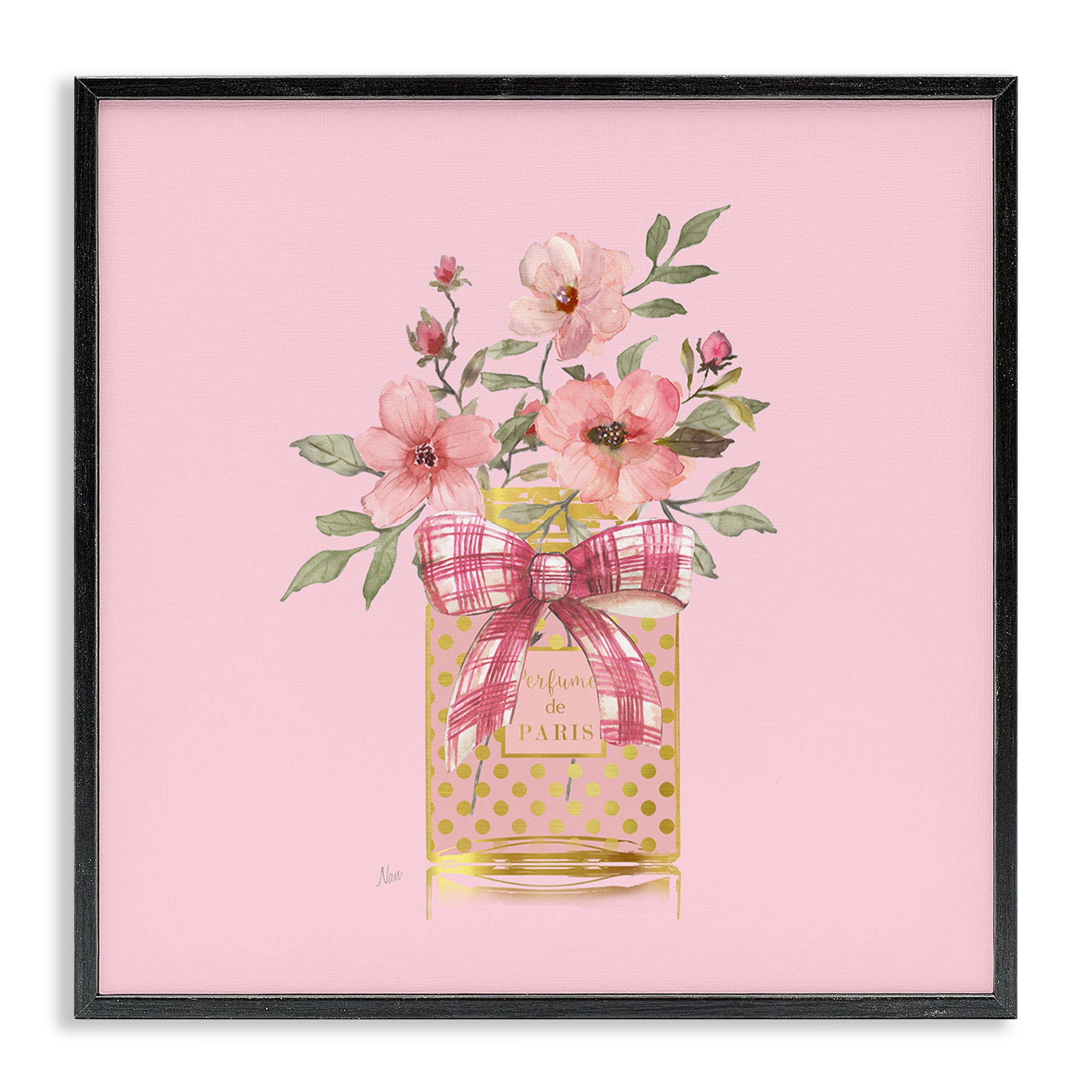 Stupell Industries Wildflower Perfume Bouquet Plants & Flowers Painting Black Framed Art Print Wall Art, 17 x 17