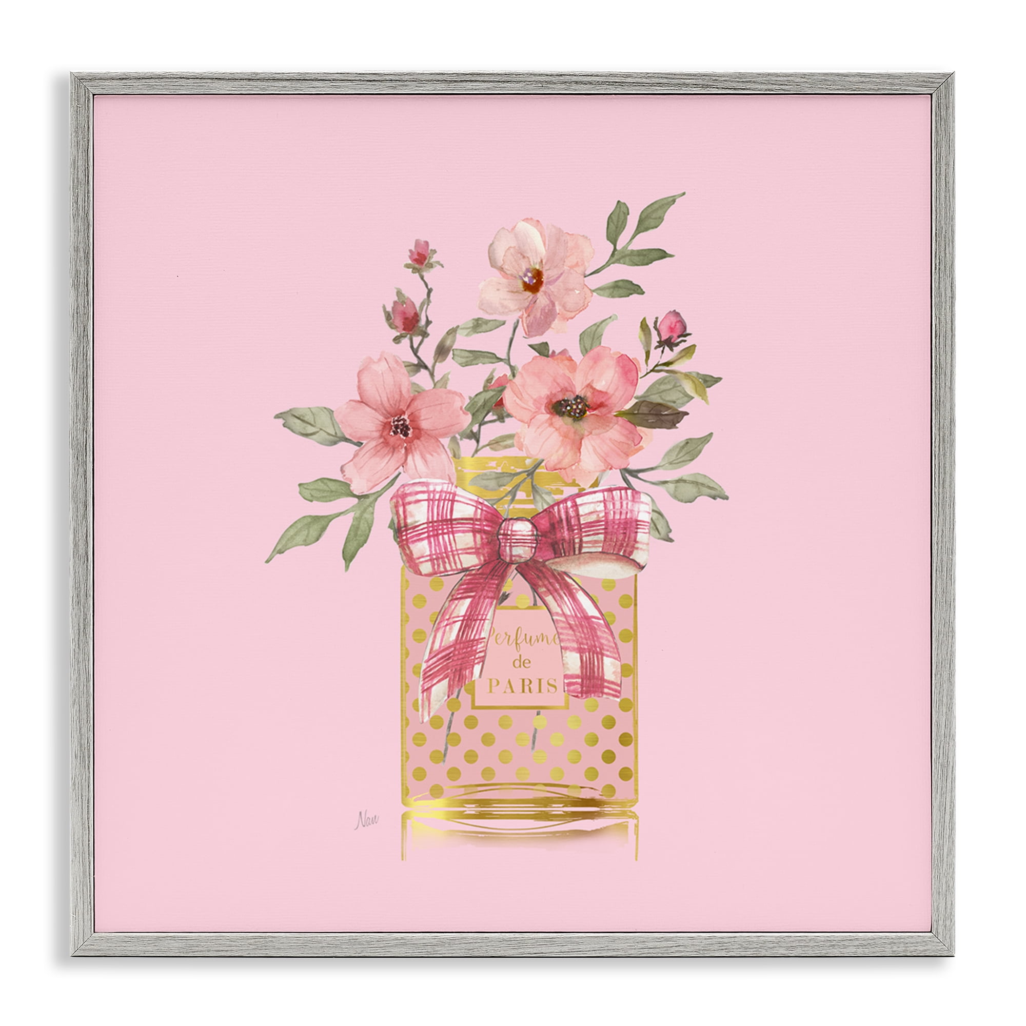 Stupell Industries Wildflower Perfume Bouquet Plants & Flowers Painting Gray Framed Art Print Wall Art, 12 x 12
