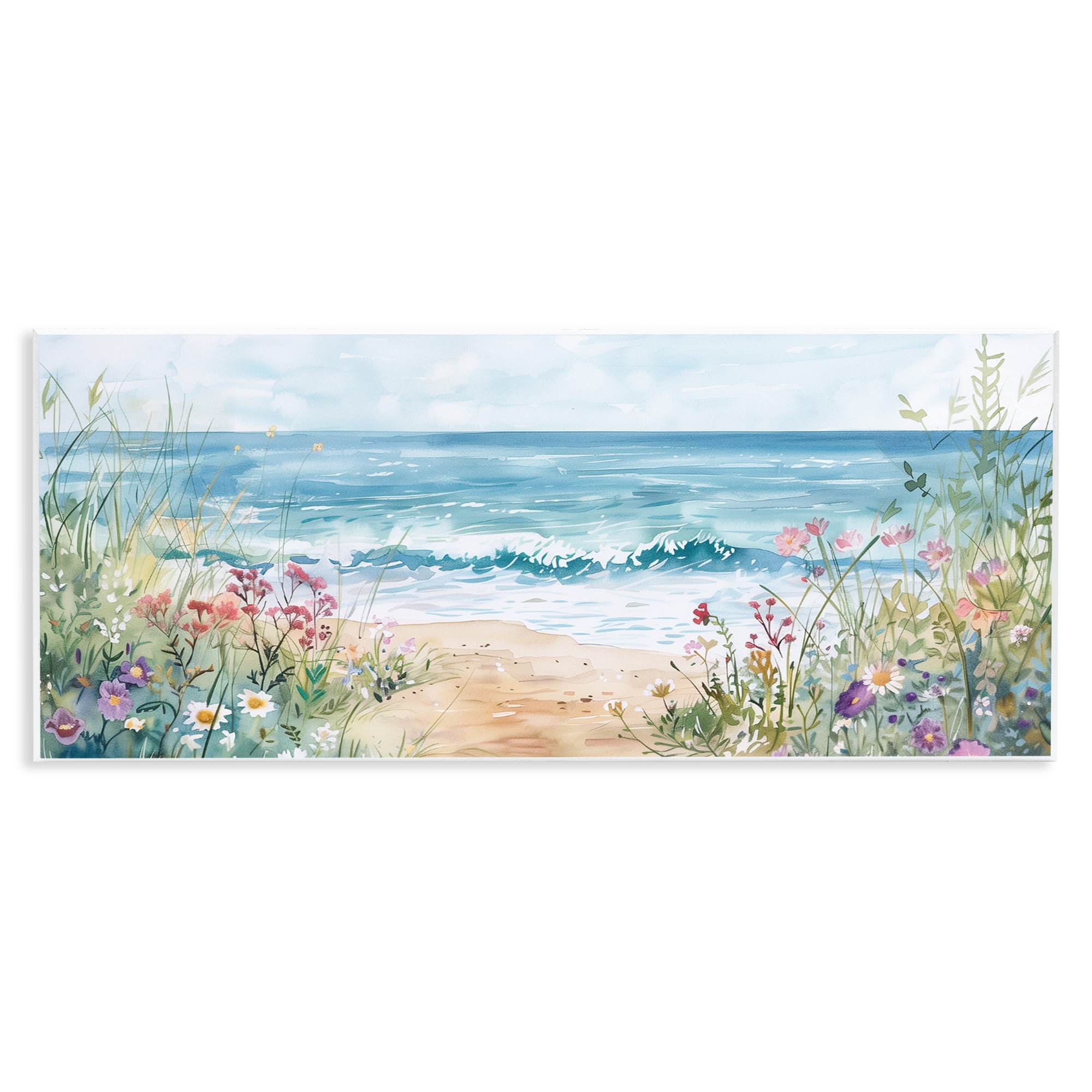 Stupell Industries Wildflower Seascape Beach Wall Plaque Art, design by Heidi Kuntz