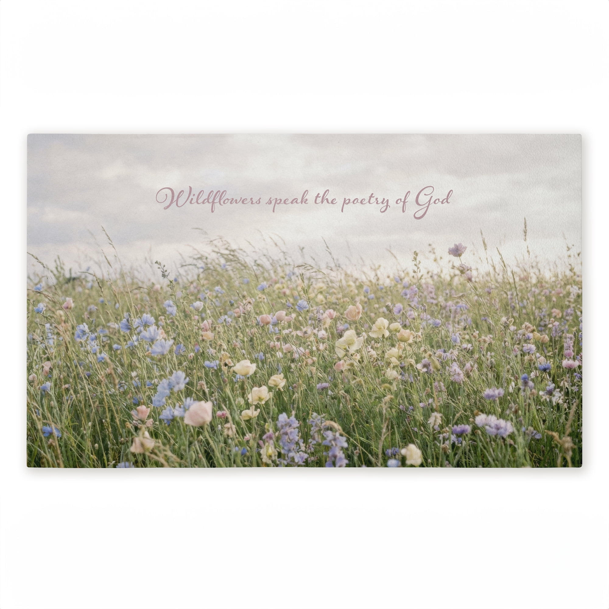 Stupell Industries Wildflowers Speak Poetry of God Printed Outdoor Door Floor Mat, design by A Barefoot Stylist