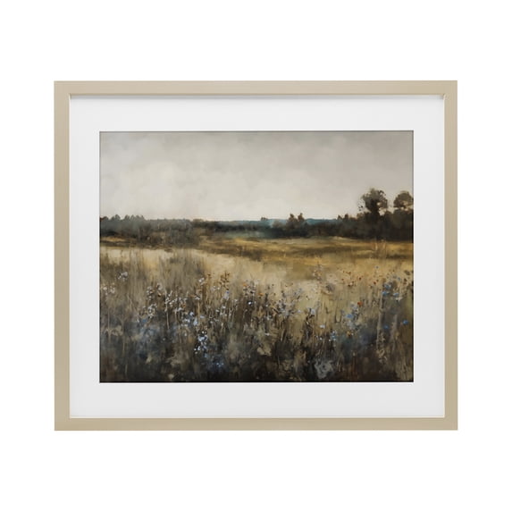 Stupell Industries Traditional Wildflowers & Wheat Meadow Birch Framed Print Under Glass, 16 x 13, by Creative Studio