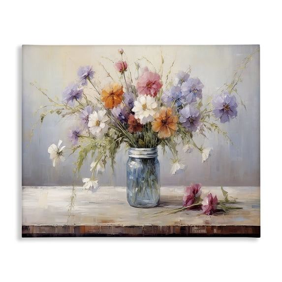 Stupell Industries Cottage Wildflowers in Country Jar Canvas Art, 40 x 30, by Franklyn Gregory