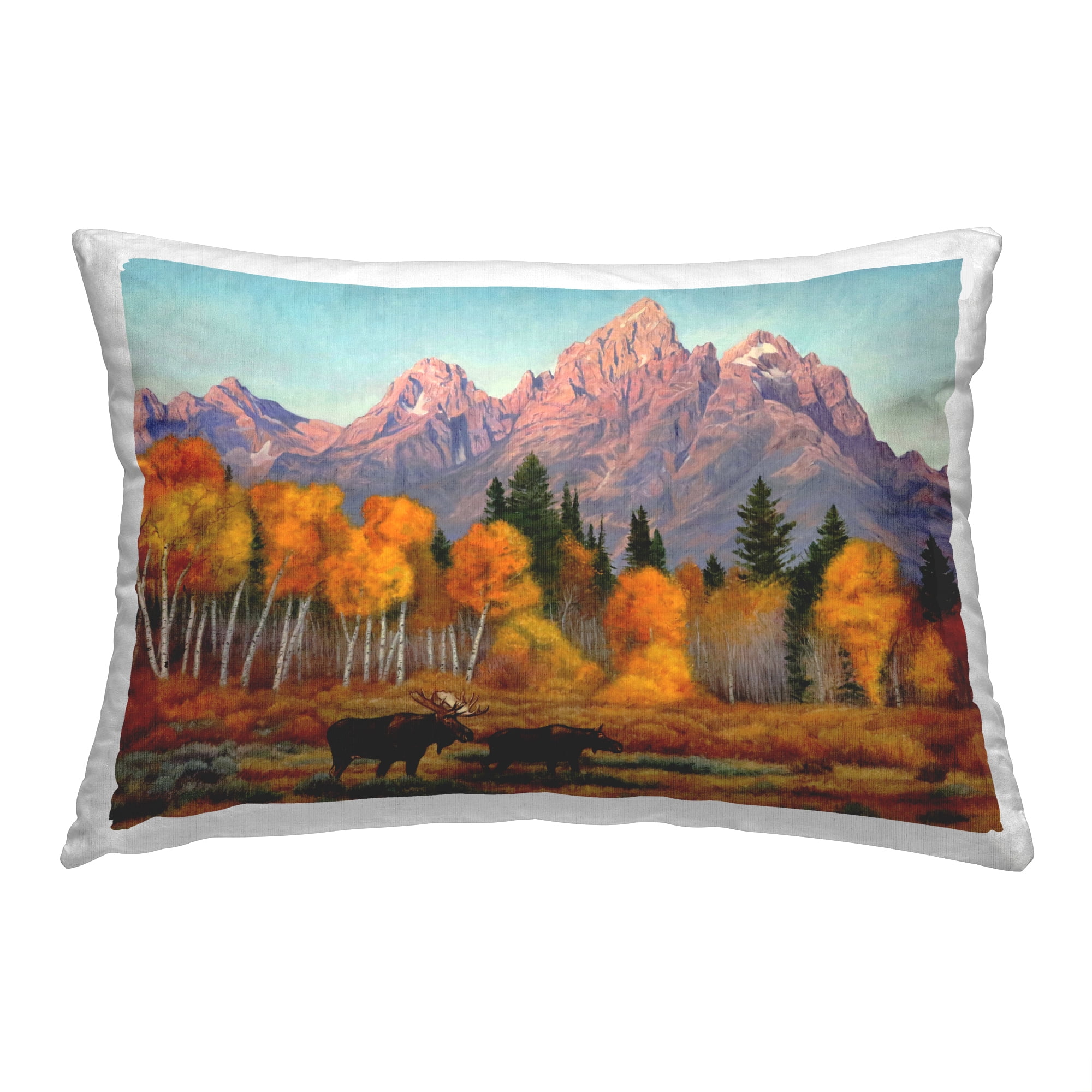 Stupell Industries Wildlife & Autumn Foliage Decorative Printed Throw Pillow, 14 x 20