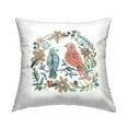 thumbnail image 1 of Stupell Industries Wildlife Birds Botanical Wreath Printed Throw Pillow Design by Cherish Flieder, 1 of 6