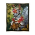 thumbnail image 1 of Stupell Industries Wildlife Botanical Squirrel Painting Luster Gray Floating Framed Canvas Print Wall Art, Design by Carolyn Schmitz, 1 of 6