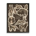 thumbnail image 1 of Stupell Industries Wildlife Of Mixed Animals Chart Brown Background Framed Wall Art, 11 x 14, Design by Lil' Rue, 1 of 5