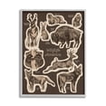 thumbnail image 1 of Stupell Industries Wildlife Of Mixed Animals Chart Brown Background Framed Wall Art, 11 x 14, Design by Lil' Rue, 1 of 5