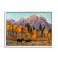 thumbnail image 1 of Stupell Industries Wildlife with Autumn Scenery Landscape Painting White Framed Art Print Wall Art, 14 x 11, 1 of 9