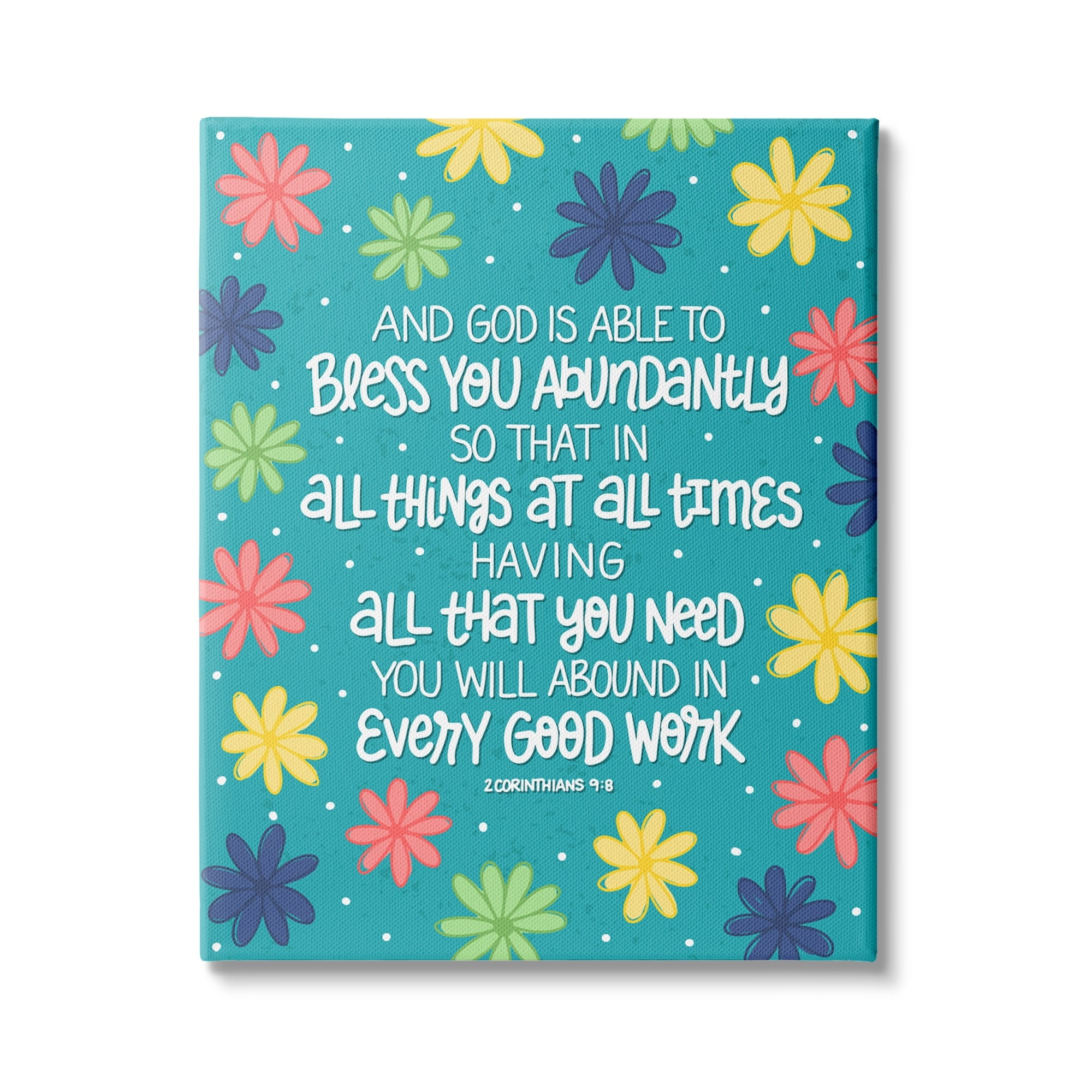Stupell Industries Will Abound Every Good Work Corinthians 9:8 Proverbs, 16 x 20, Design by Raye Allison Creations