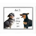 thumbnail image 1 of Stupell Industries Will Always Love You Quote Romantic Dog Serenade Framed Wall Art Design by Ziwei Li, 11" x 14", Gray Framed, 1 of 1