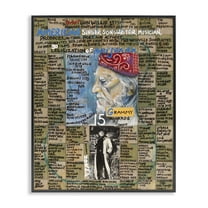 Stupell Industries Willie Nelson Collage People Drawing Black Framed Art Print Wall Art, 11 x 14