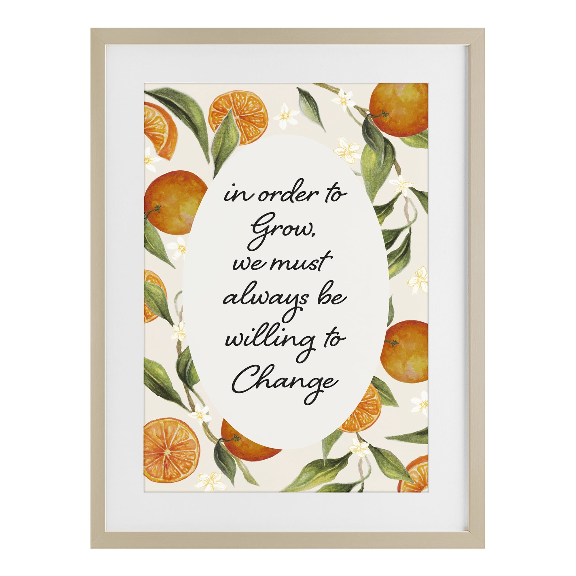 Stupell Industries Willing To Change Quote Birch Framed Print Under Glass, design by Janice Gaynor