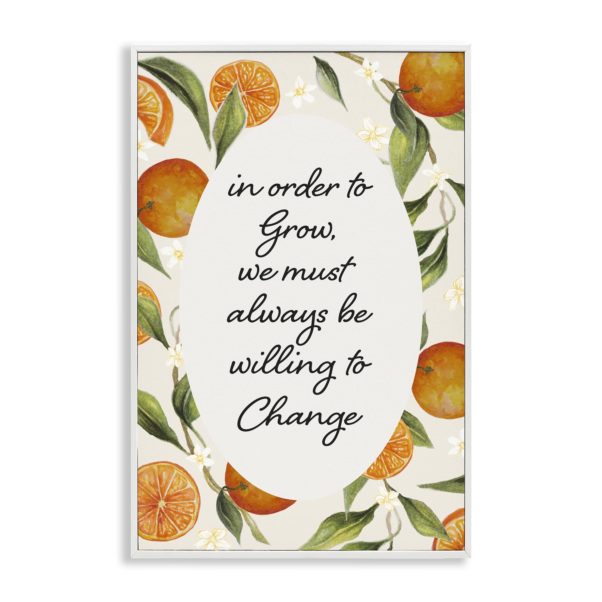 Stupell Industries Willing To Change Quote White Framed Giclee Art, design by Janice Gaynor