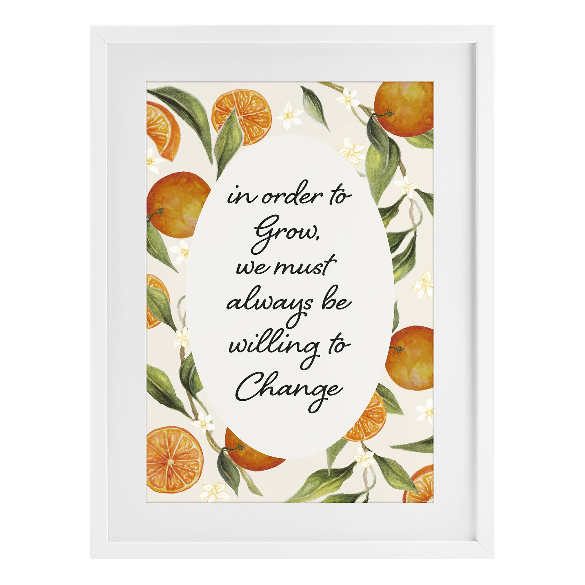 Stupell Industries Willing To Change Quote White Framed Print Under Glass, design by Janice Gaynor