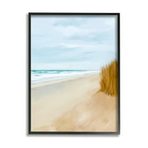Stupell Industries Wilmington Sand Dunes Nature Painting Black Framed Art Print Wall Art, 11 x 14