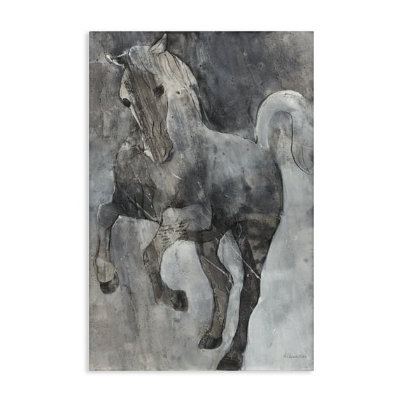 Stupell Industries Wind Dancer Stallion Animals & Insects Painting Gallery Wrapped Canvas Art Print Wall Art, 16 x 24