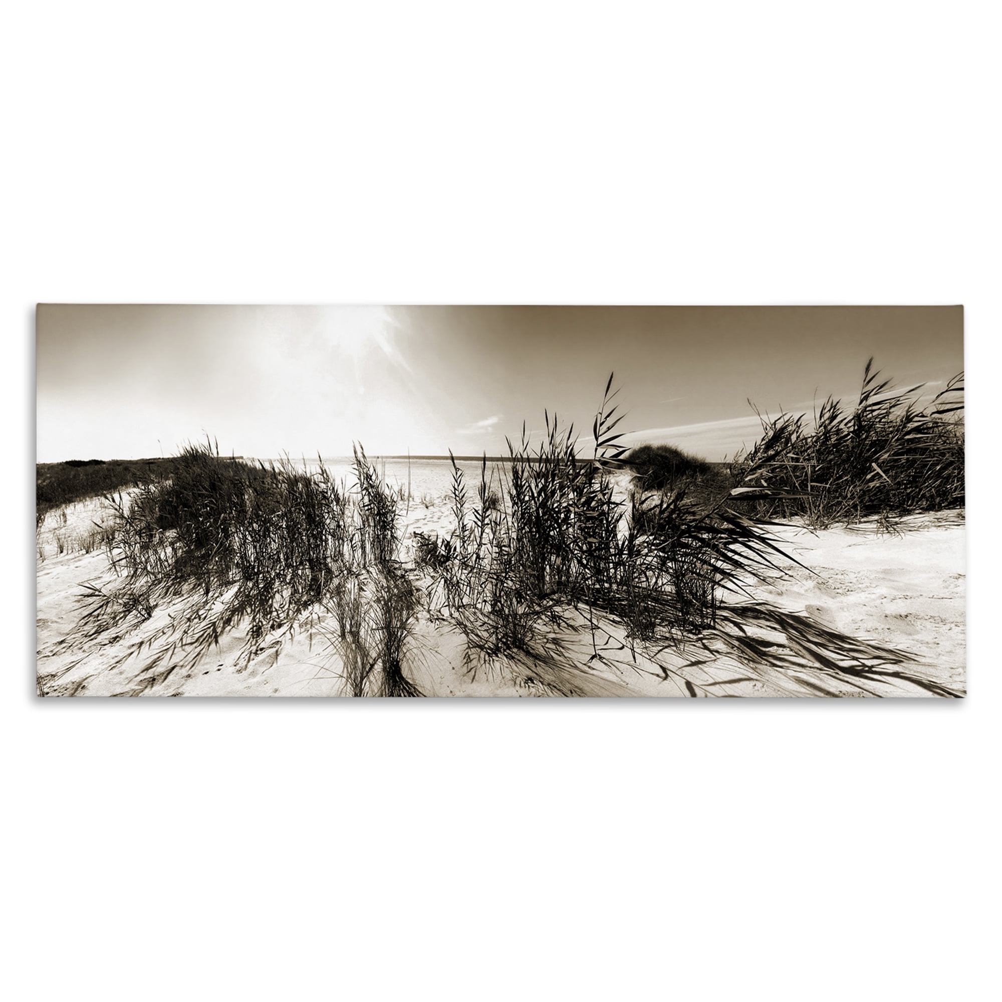 Stupell Industries Wind In The Dunes Coastal Photography Gallery Wrapped Canvas Art Print Wall Art, 30 x 13