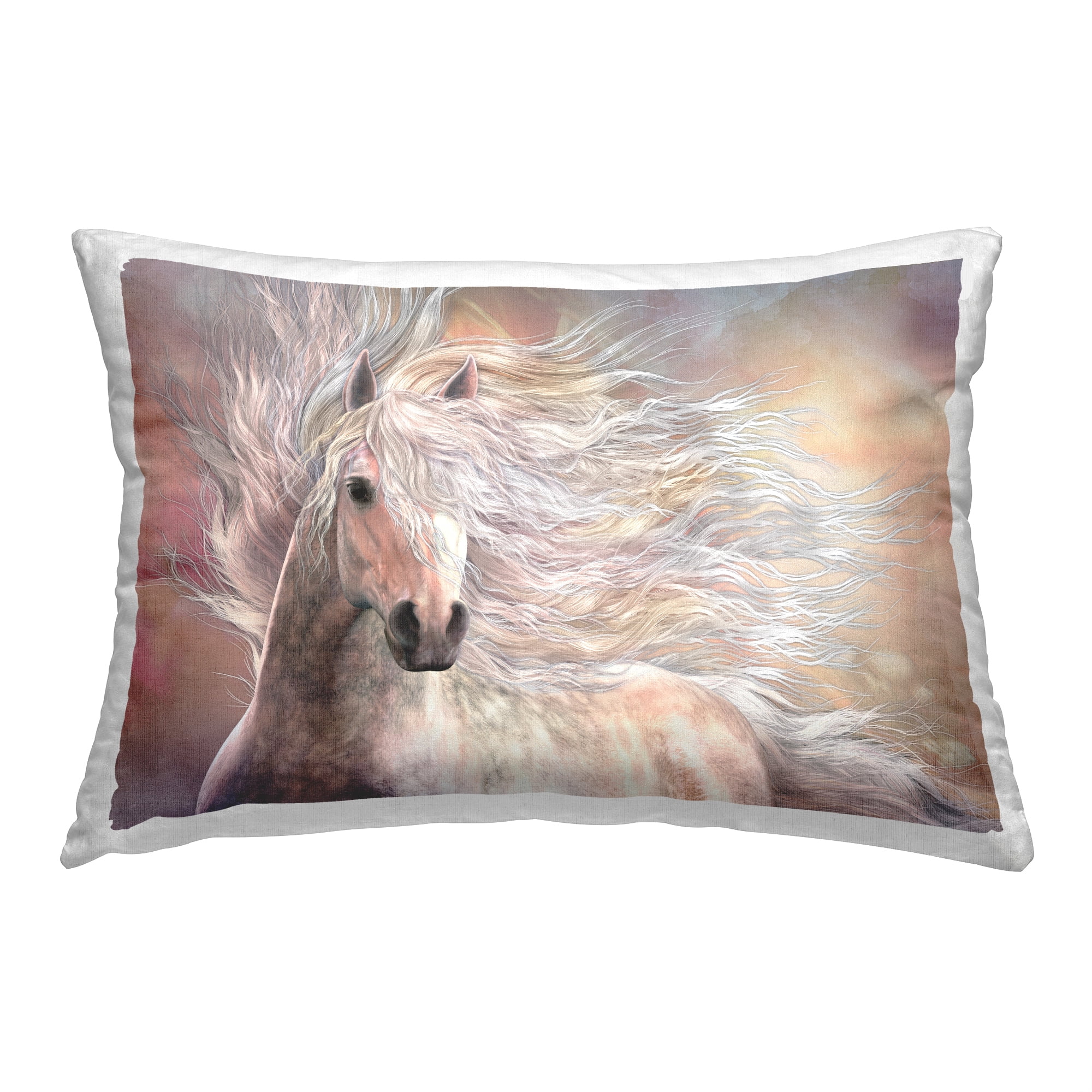 Stupell Industries Windblown Cielo Horse Decorative Printed Throw Pillow, 14 x 20
