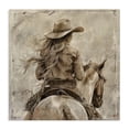 thumbnail image 1 of Stupell Industries Modern Windblown Cowgirl on Horseback Canvas Art, 24 x 24, by Marta Wiley, 1 of 8