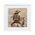 thumbnail image 1 of Stupell Industries Modern Windblown Cowgirl on Horseback White Framed Print Under Glass, 16 x 16, by Marta Wiley, 1 of 8