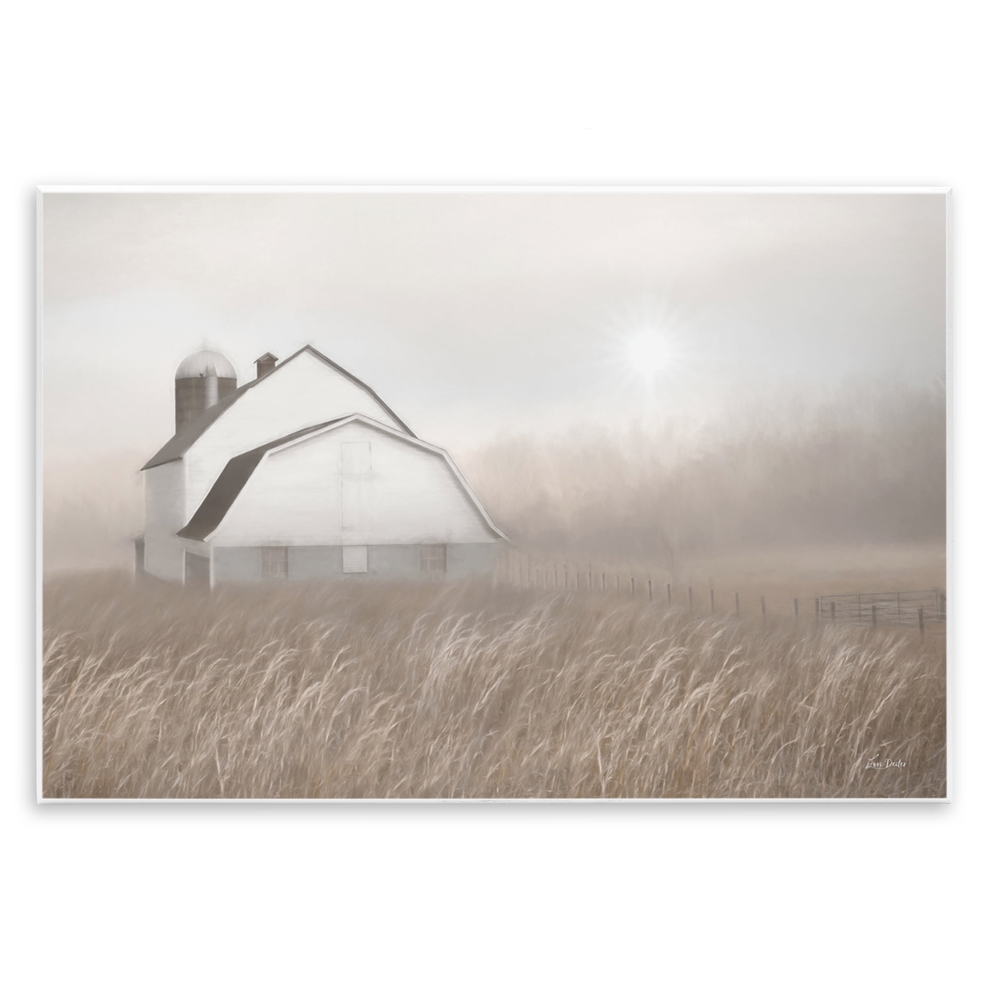 Stupell Industries Windblown Farm Grasses Landscape & Nature Painting Unframed Art Print Wall Art, 15 x 10