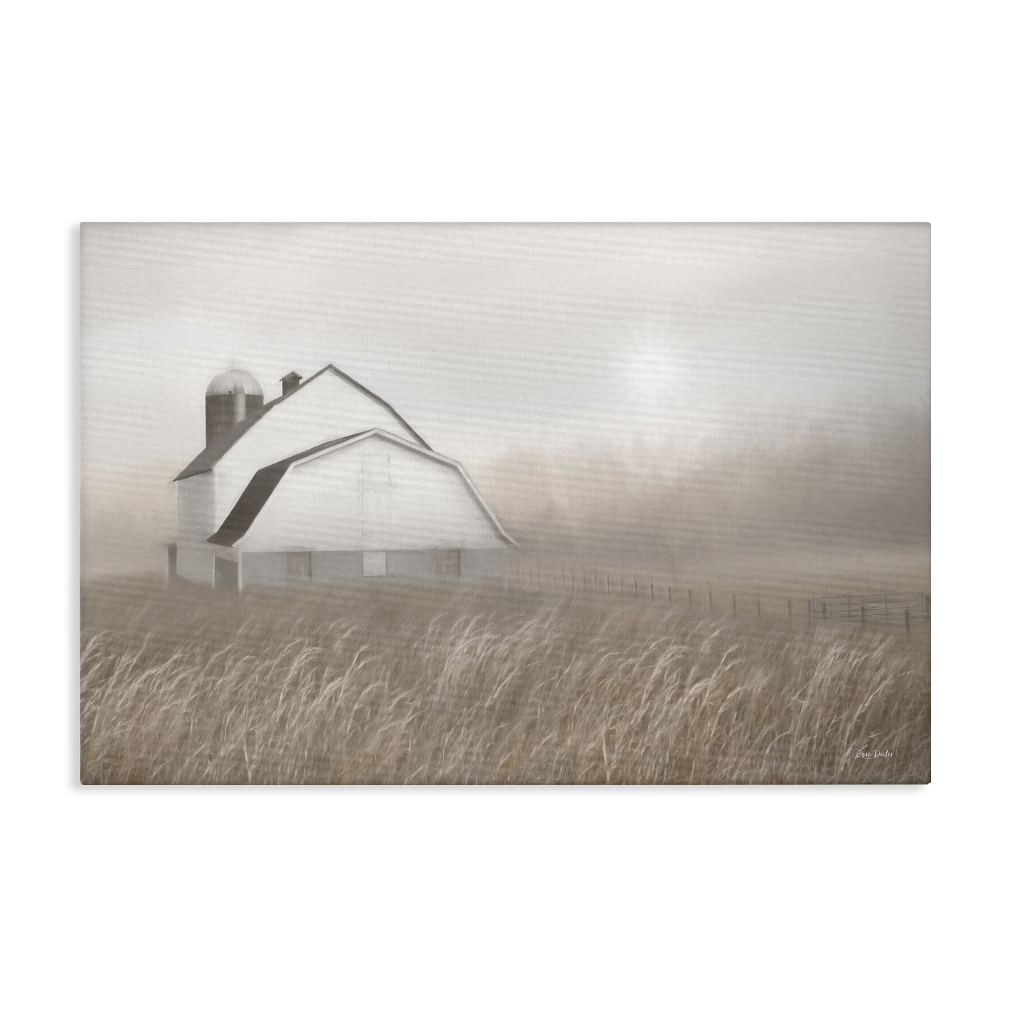 Stupell Industries Windblown Farm Grasses Landscape & Nature Painting Wrapped Canvas Art Print Wall Art, 24 x 16