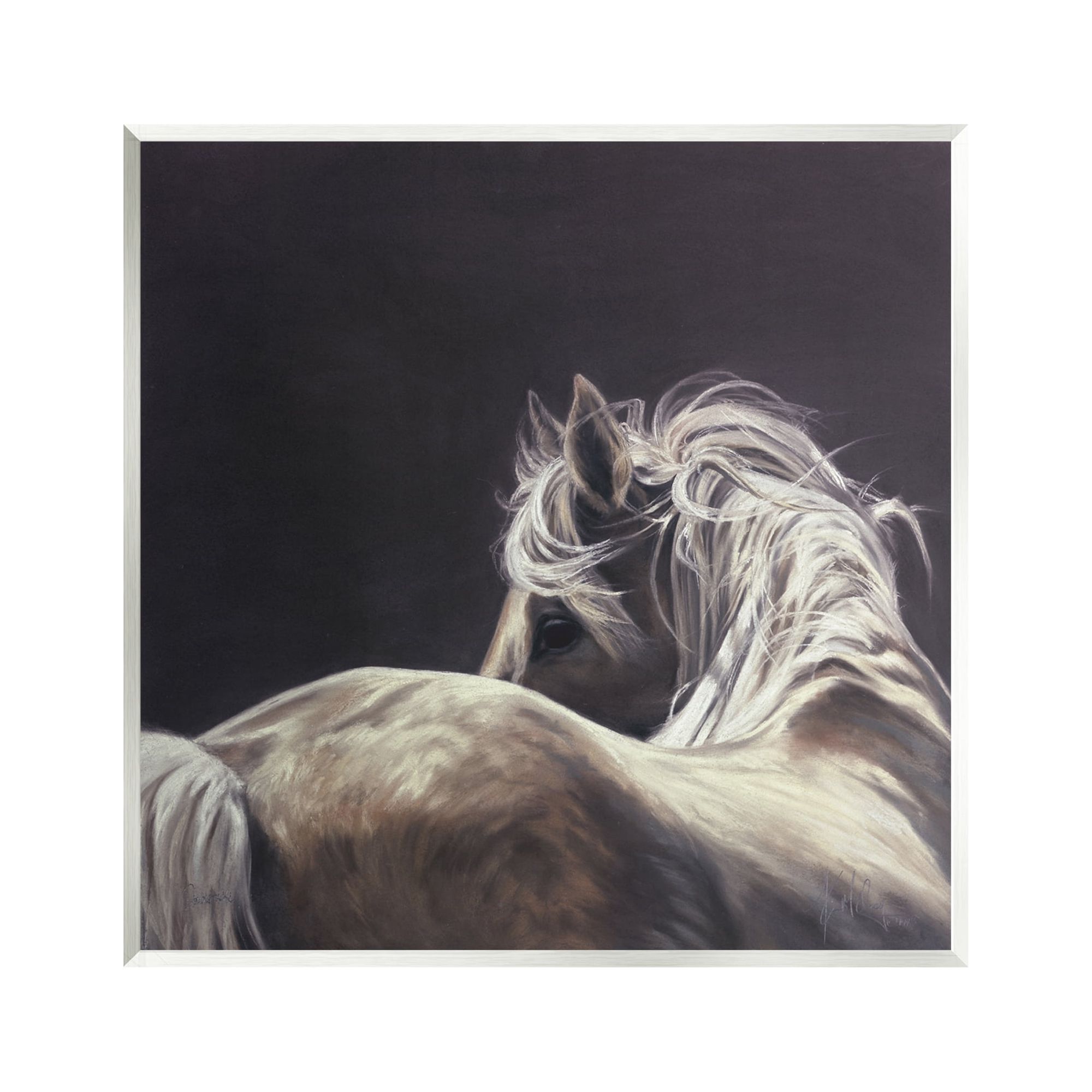 Stupell Industries Windblown Horse Mane Portrait Animals & Insects Painting Unframed Art Print Wall Art