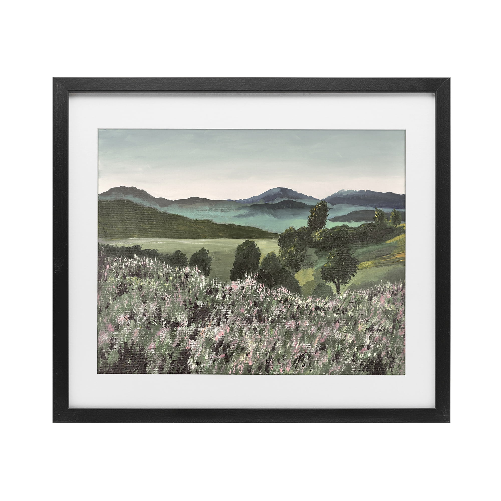 Stupell Industries Windblown Meadow Blooms Black Framed Print Under Glass, design by Lee Ann Zirbes