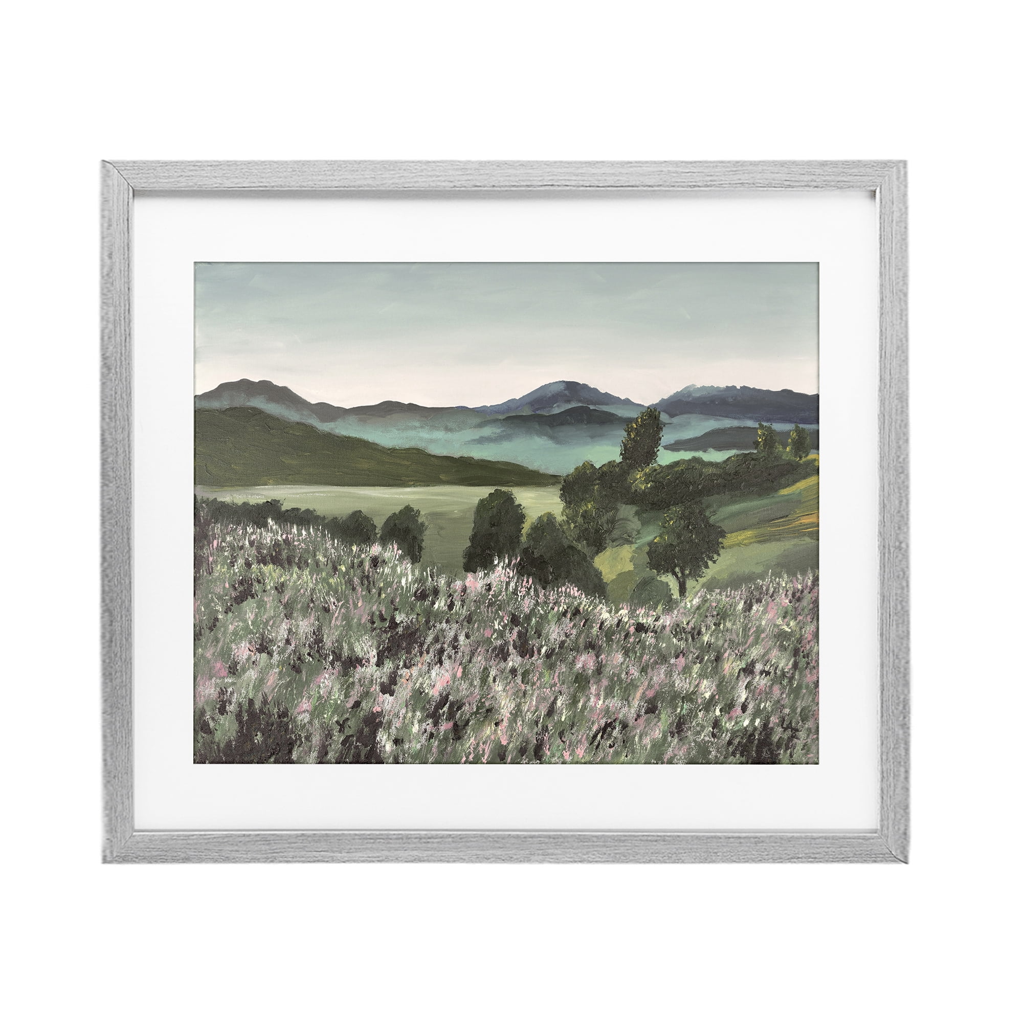 Stupell Industries Windblown Meadow Blooms Gray Framed Print Under Glass, design by Lee Ann Zirbes