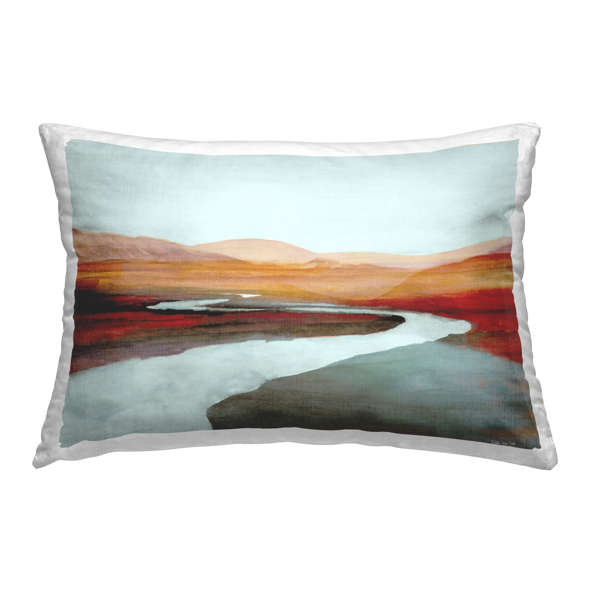 Stupell Industries Winding Canyon Stream Decorative Printed Throw Pillow Design by Steller Design Studio