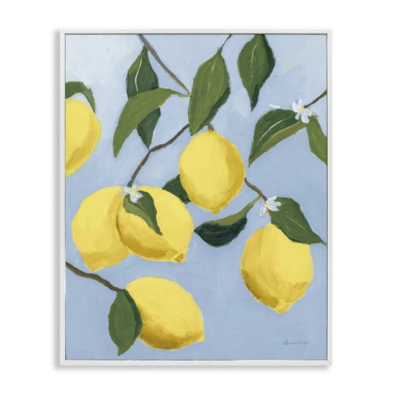 Stupell Industries Winding Lemon Tree Food & Beverage Painting White Framed Art Print Wall Art, 16 x 20