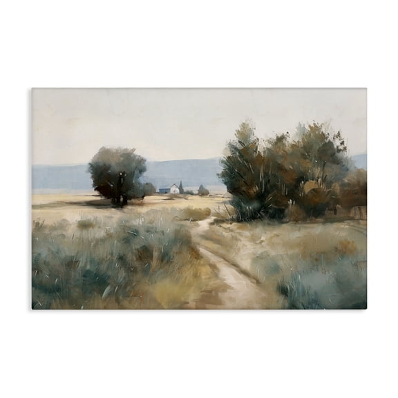 Stupell Industries Winding Path to Distant Barn Canvas Wall Art design by Nina Blue, 24 x 36
