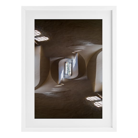 Stupell Industries Window Reflections Symmetry White Framed Print Under Glass design by Robin Vandenabeele, 20 x 14