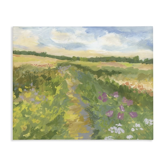 Stupell Industries Contemporary Windswept Flower Field Canvas Art, 40 x 30, by Victoria Barnes