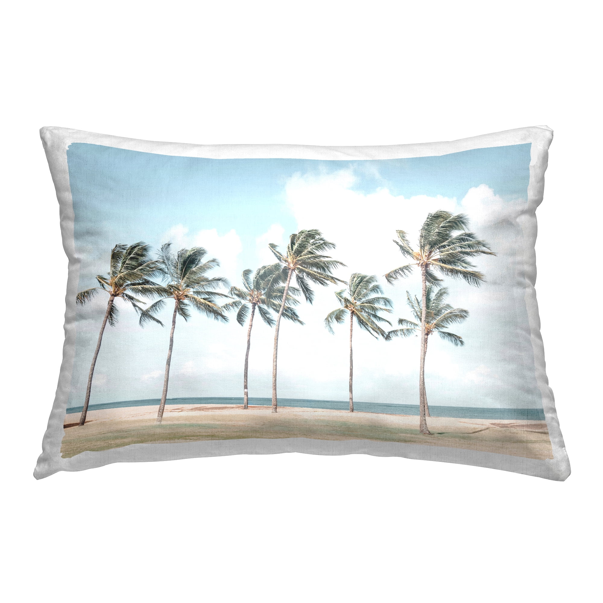 Stupell Industries Windswept Palm Trees Decorative Printed Throw Pillow Design by Elena Chukhlebova.