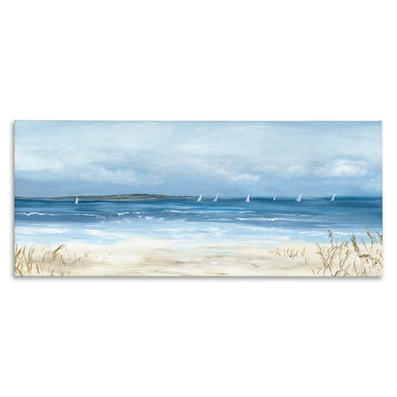 Stupell Industries Windswept Regatta Panoramic Canvas Wall Art design by Georgie Harrison, 13 x 30