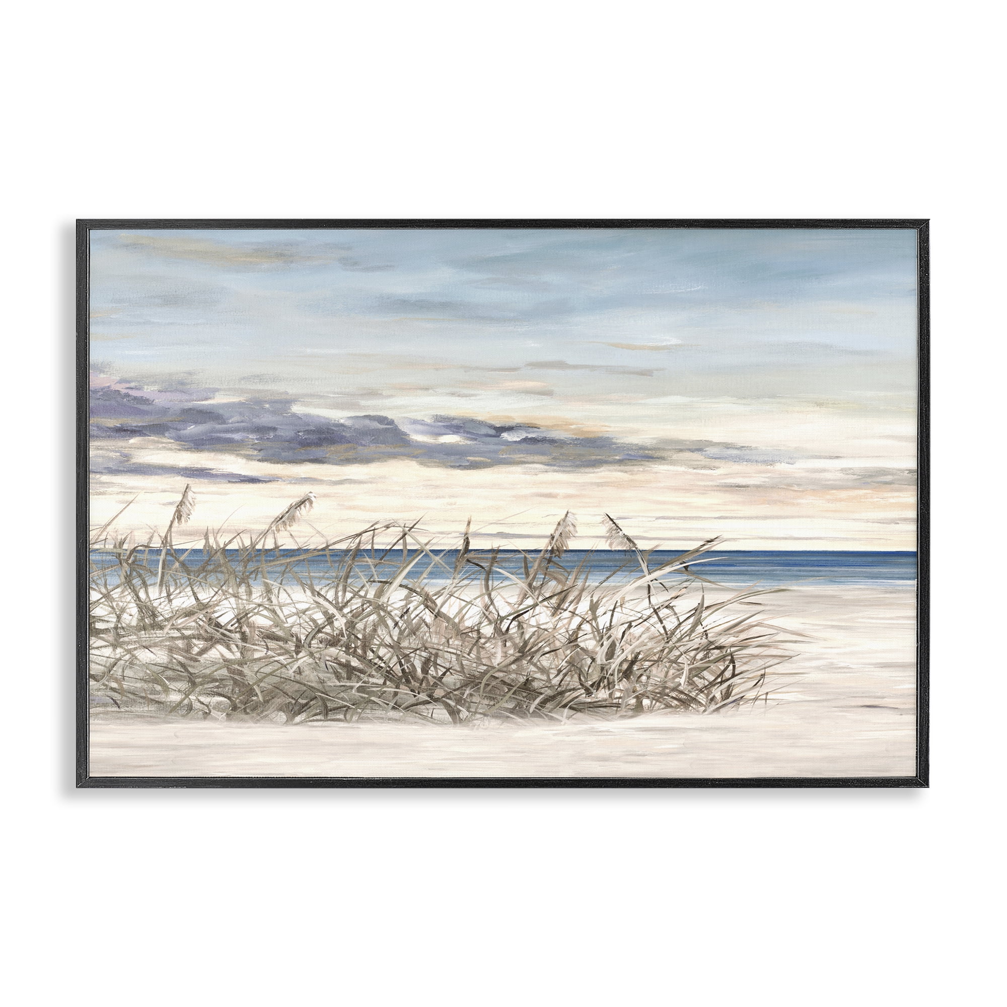 Stupell Industries Windy Beaches Landscape Black Framed Giclee Art, design by Julie DeRice