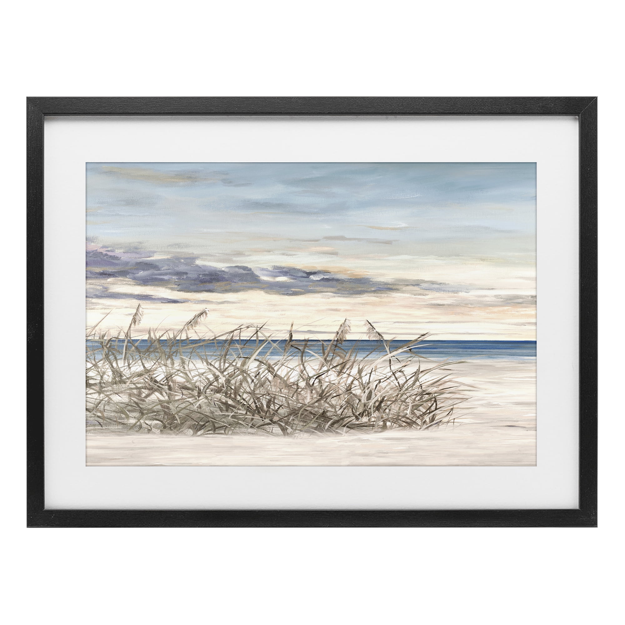 Stupell Industries Windy Beaches Landscape Black Framed Print Under Glass, design by Julie DeRice